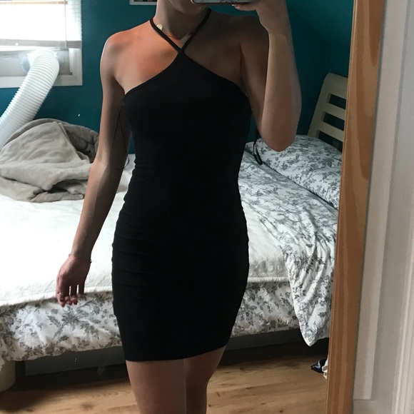 halter top bodycon dress